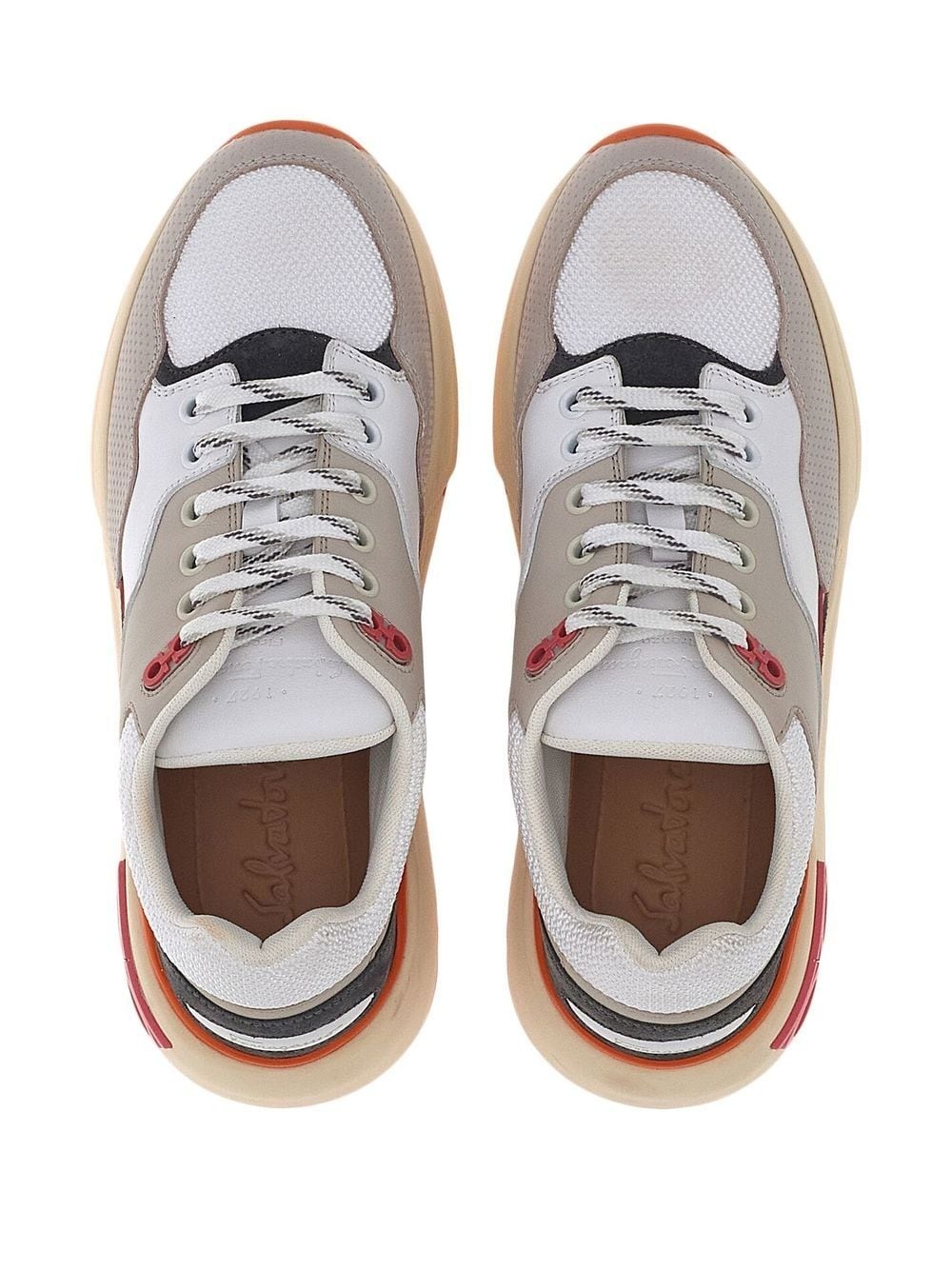 Gancini-plaque low-top sneakers - 4