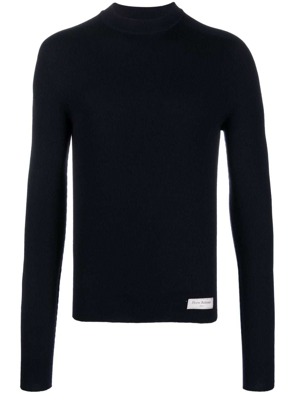 logo-patch merino wool jumper - 1