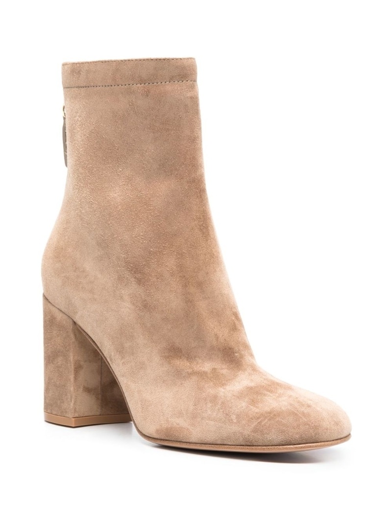 block-heel suede ankle boots - 2