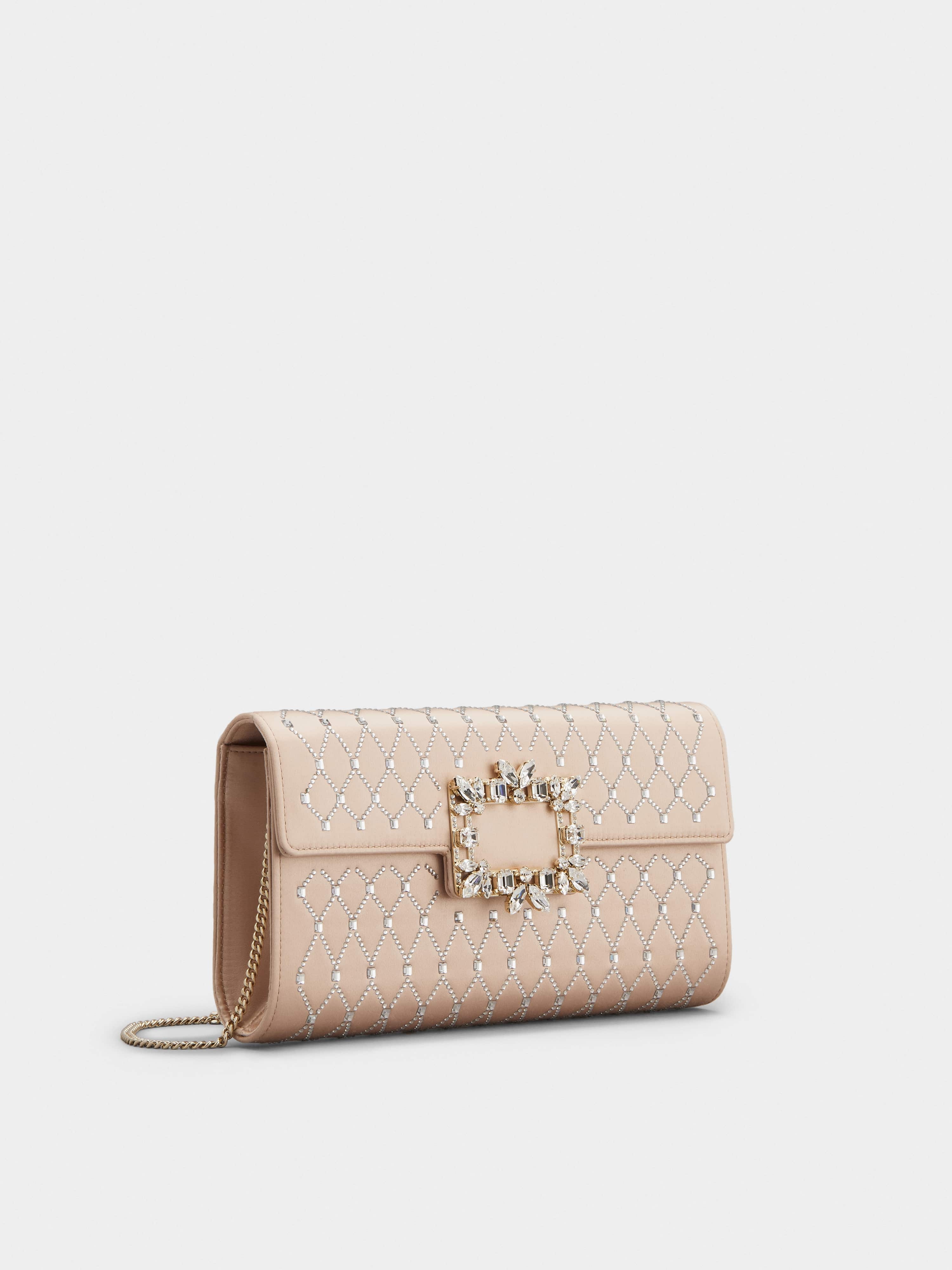 Broche Vivier Buckle Queeny Clutch in Satin - 2