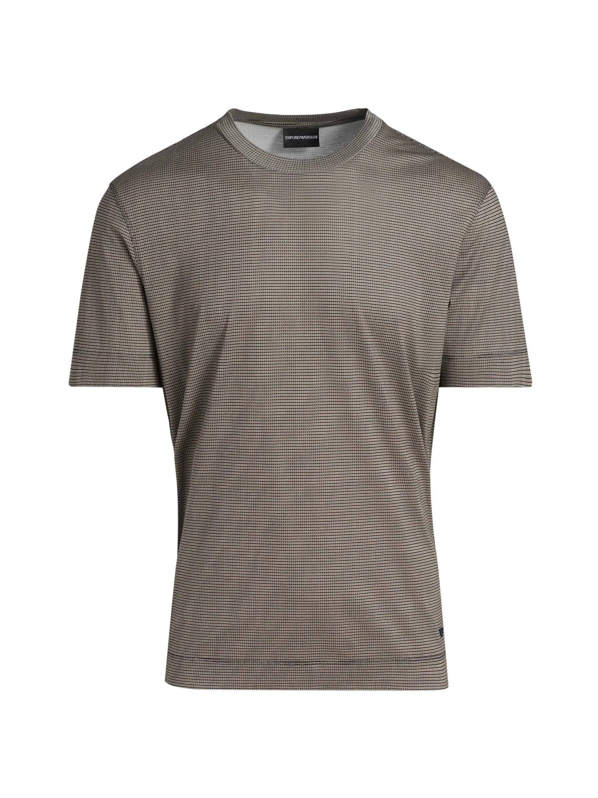 Men's Geometric-Print Jersey Crewneck T-Shirt - Black - 1