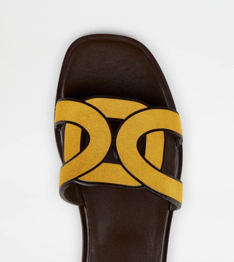 SANDALS IN SUEDE - YELLOW 3