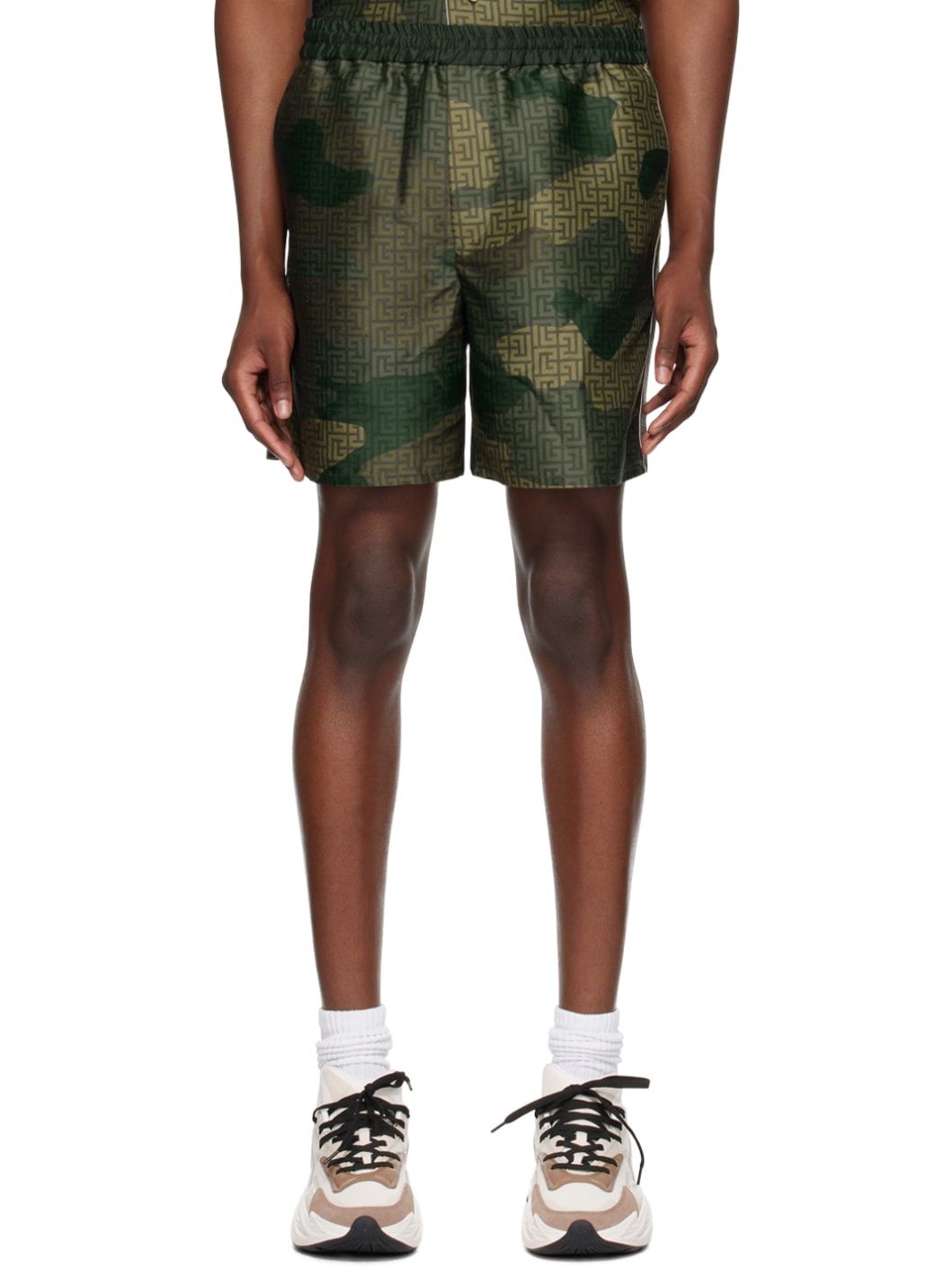 Khaki Camouflage Shorts - 1