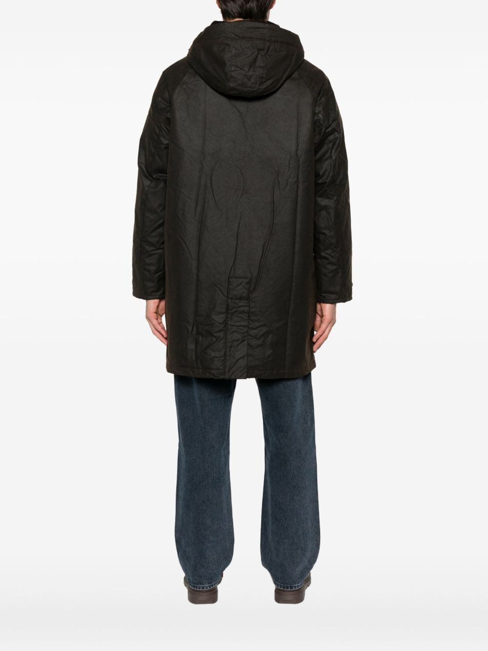 corduroy-collar coat - 4