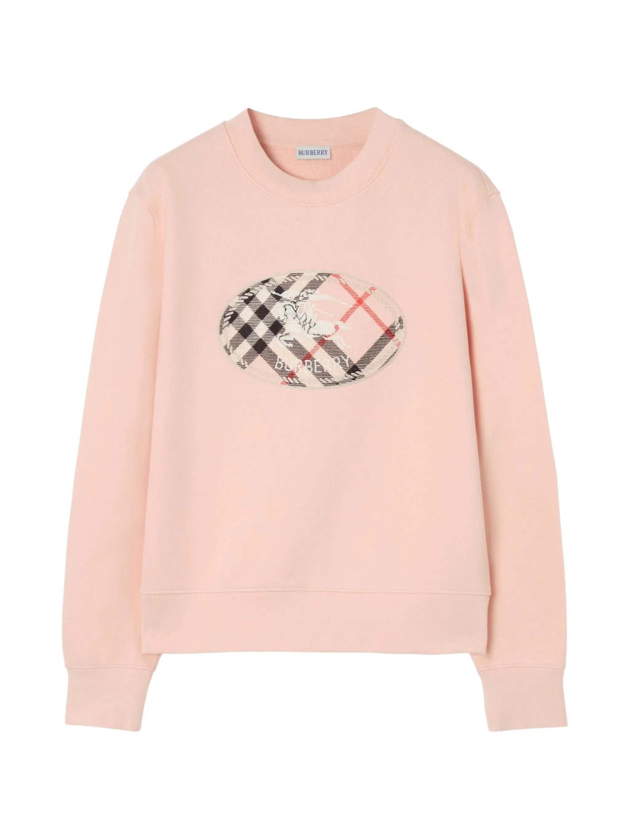 Check Knight stamp cotton sweatshirt - 1