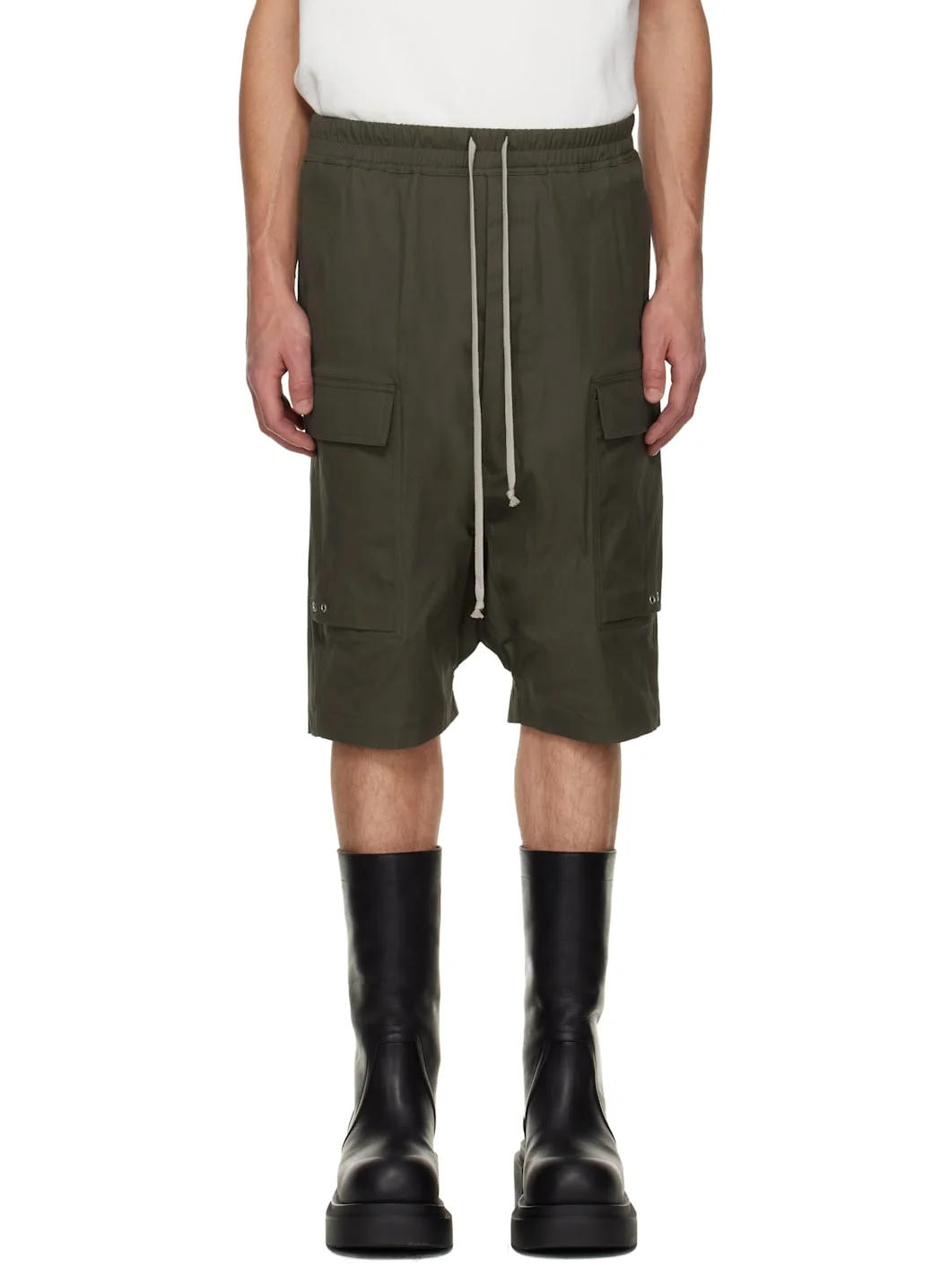 Khaki Concordians Cargo Pods Shorts - 1