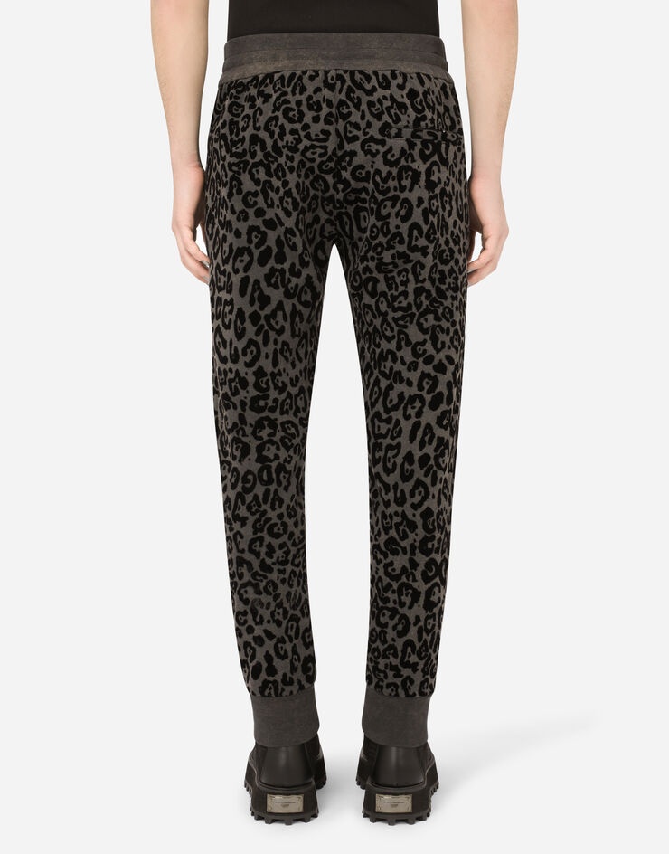 Jogging pants with flocked leopard print - 2