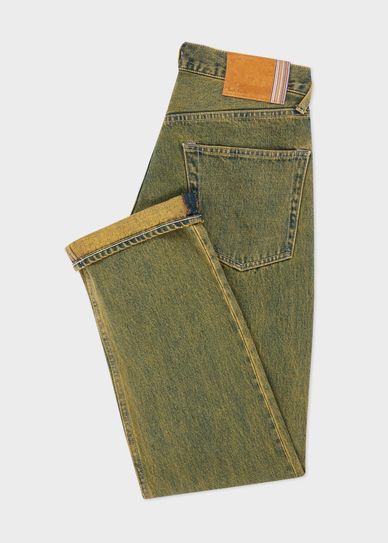 Green Overdyed Jeans - 2