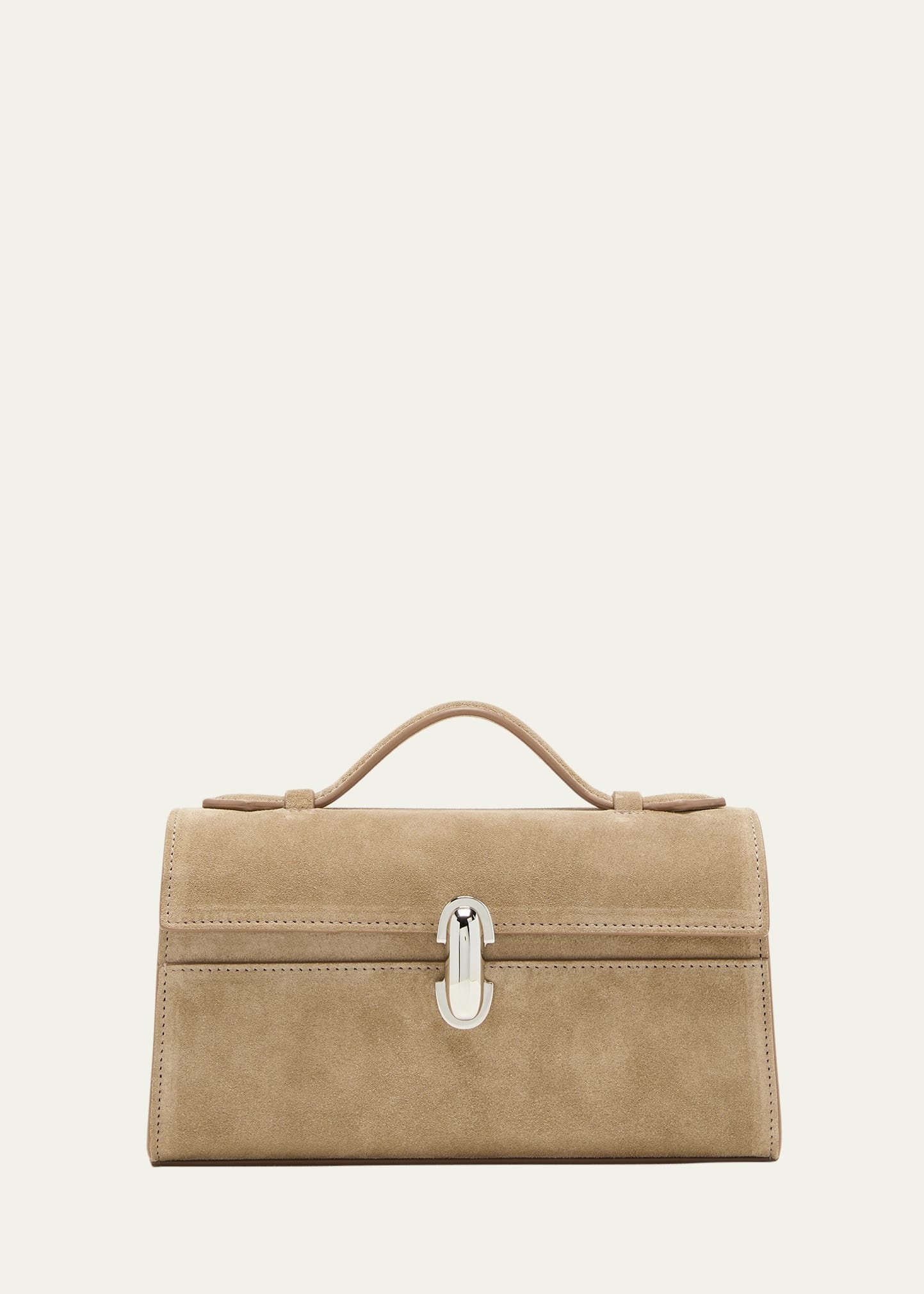 The Symmetry Pouchette Suede Top-Handle Bag - 1