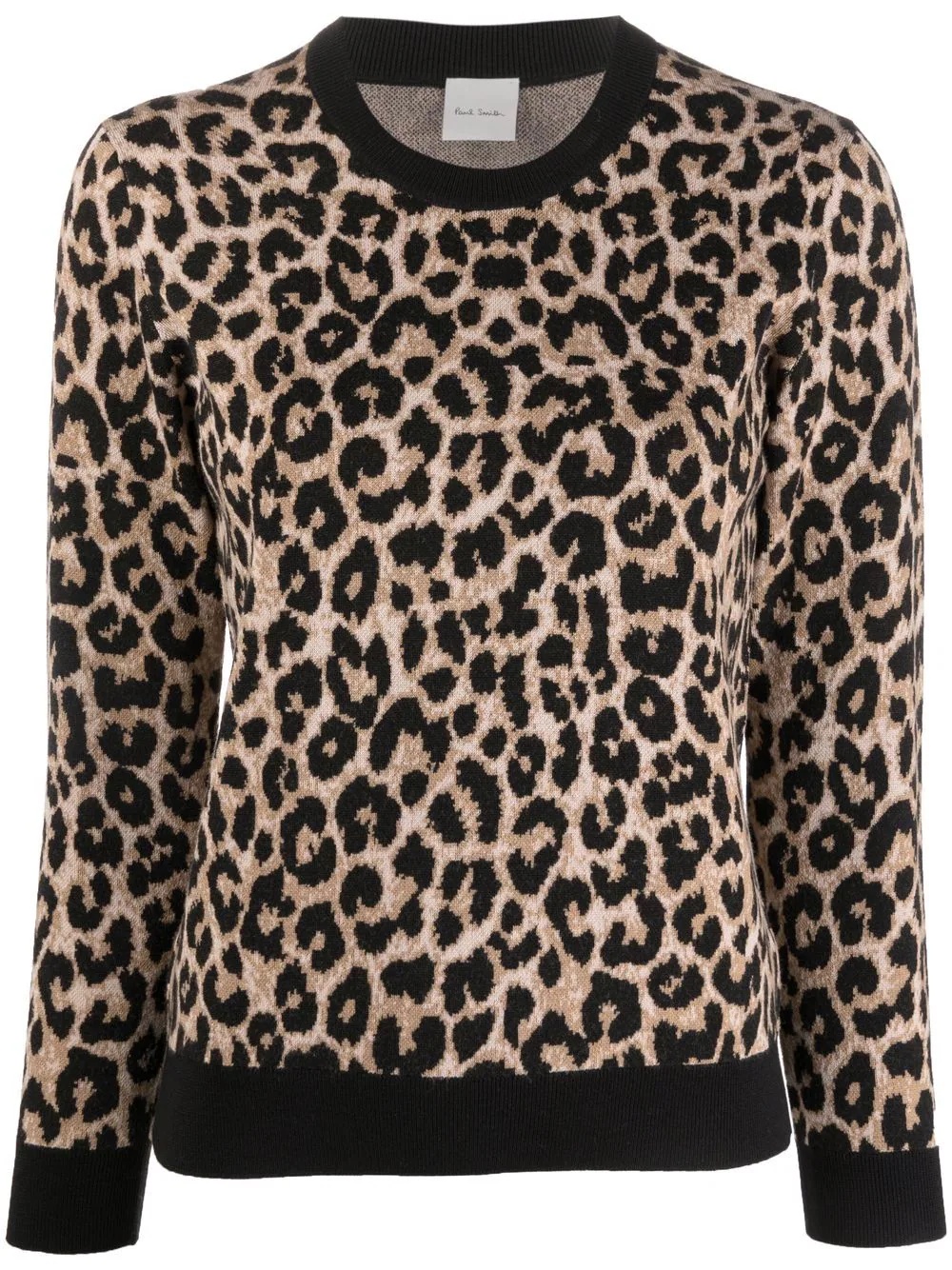 fine-knit leopard-print jumper - 1