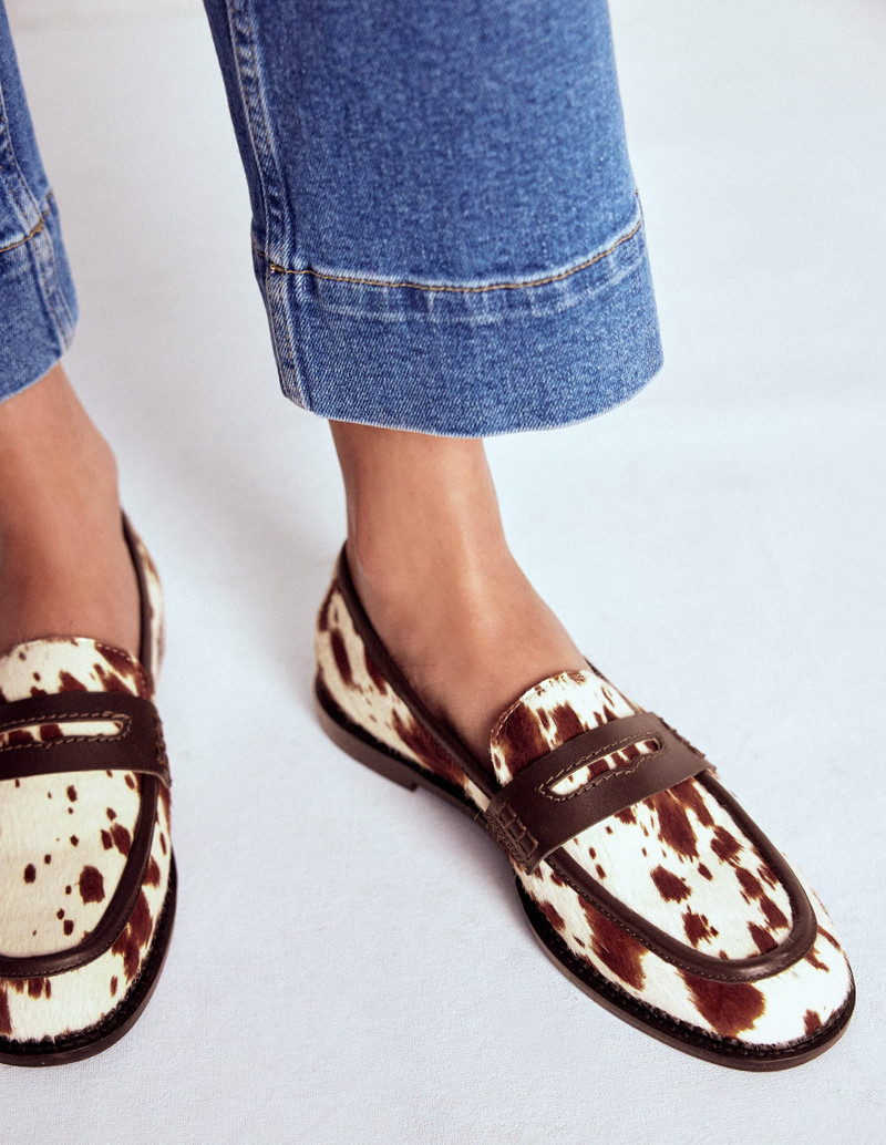 Nya Penny Loafers-Brown/Ivory 3