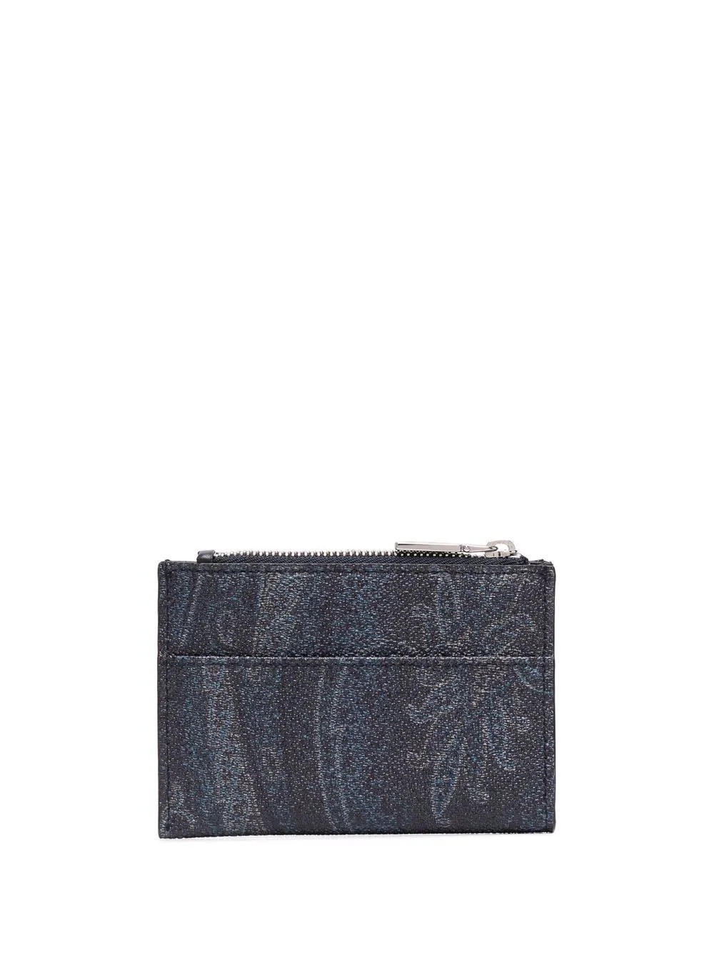 paisley-print leather cardholder - 2