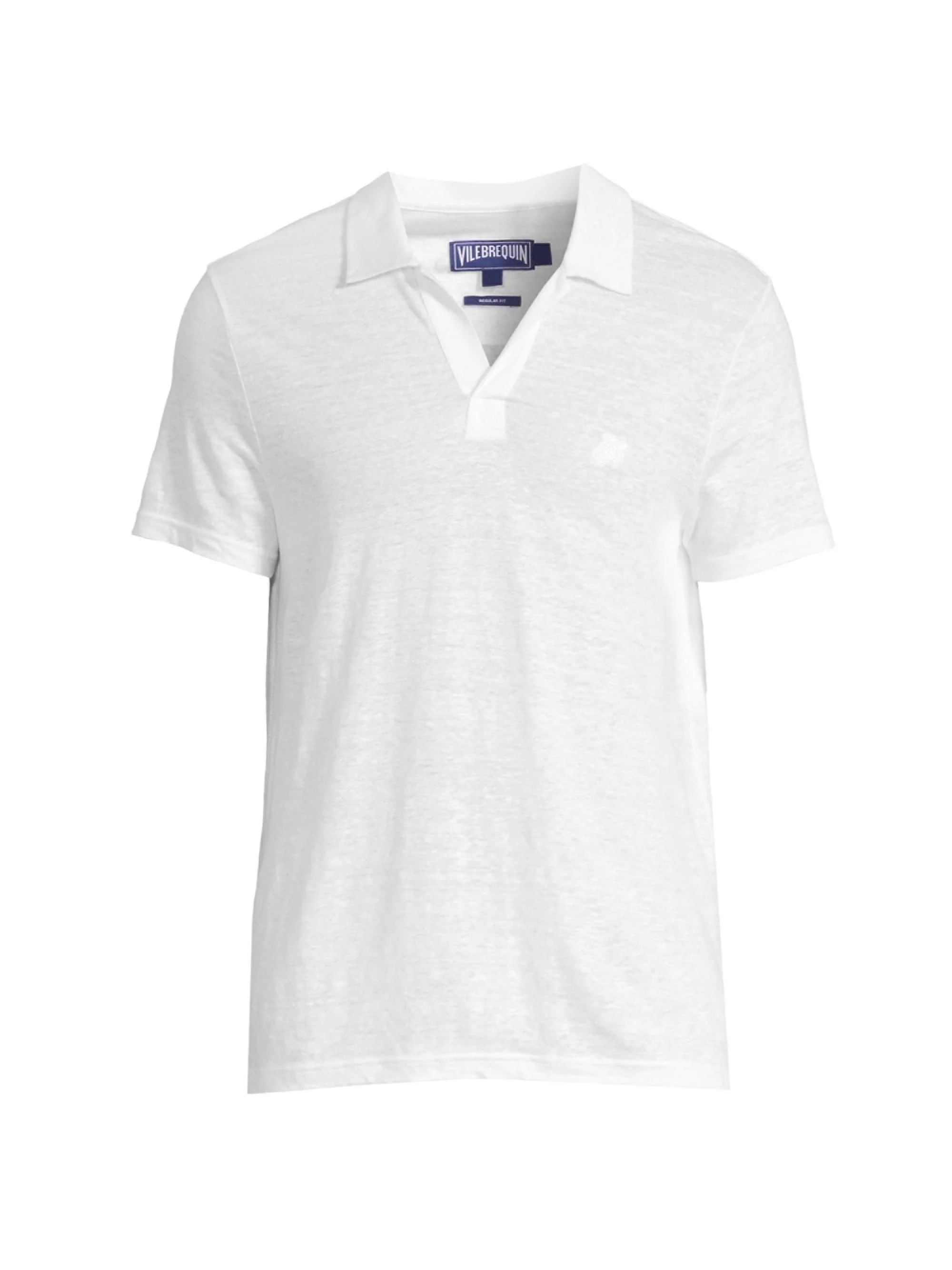 Men's Pyramid Linen Polo Shirt - White - 1