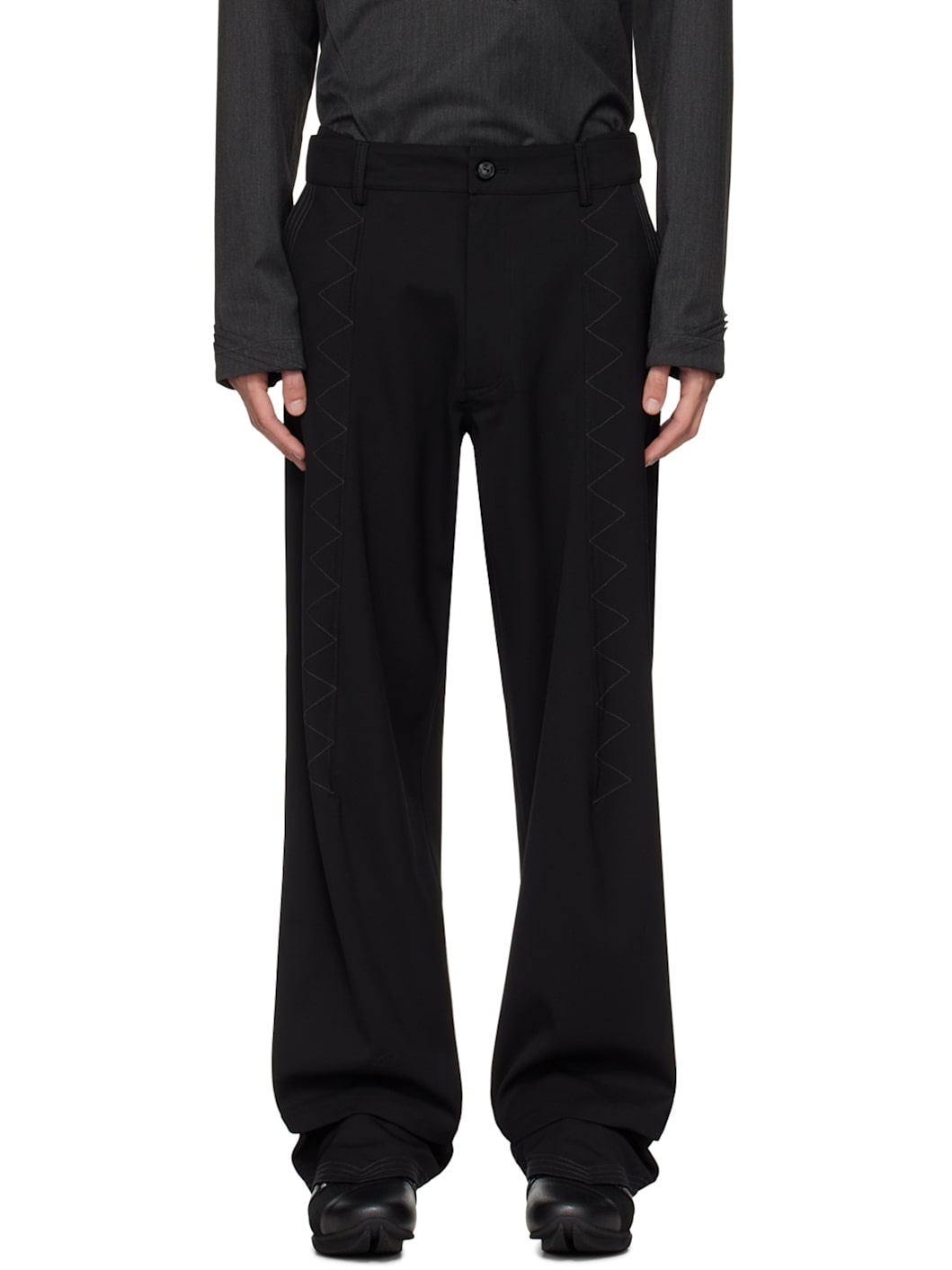 Black Jacklight Trousers - 1