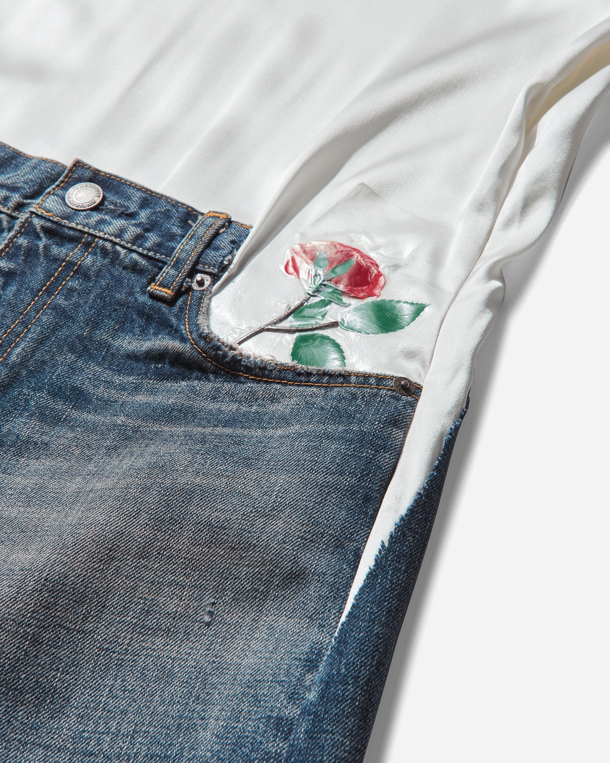 Women's All-In-One Denim Pants Light Blue Indigo - 3