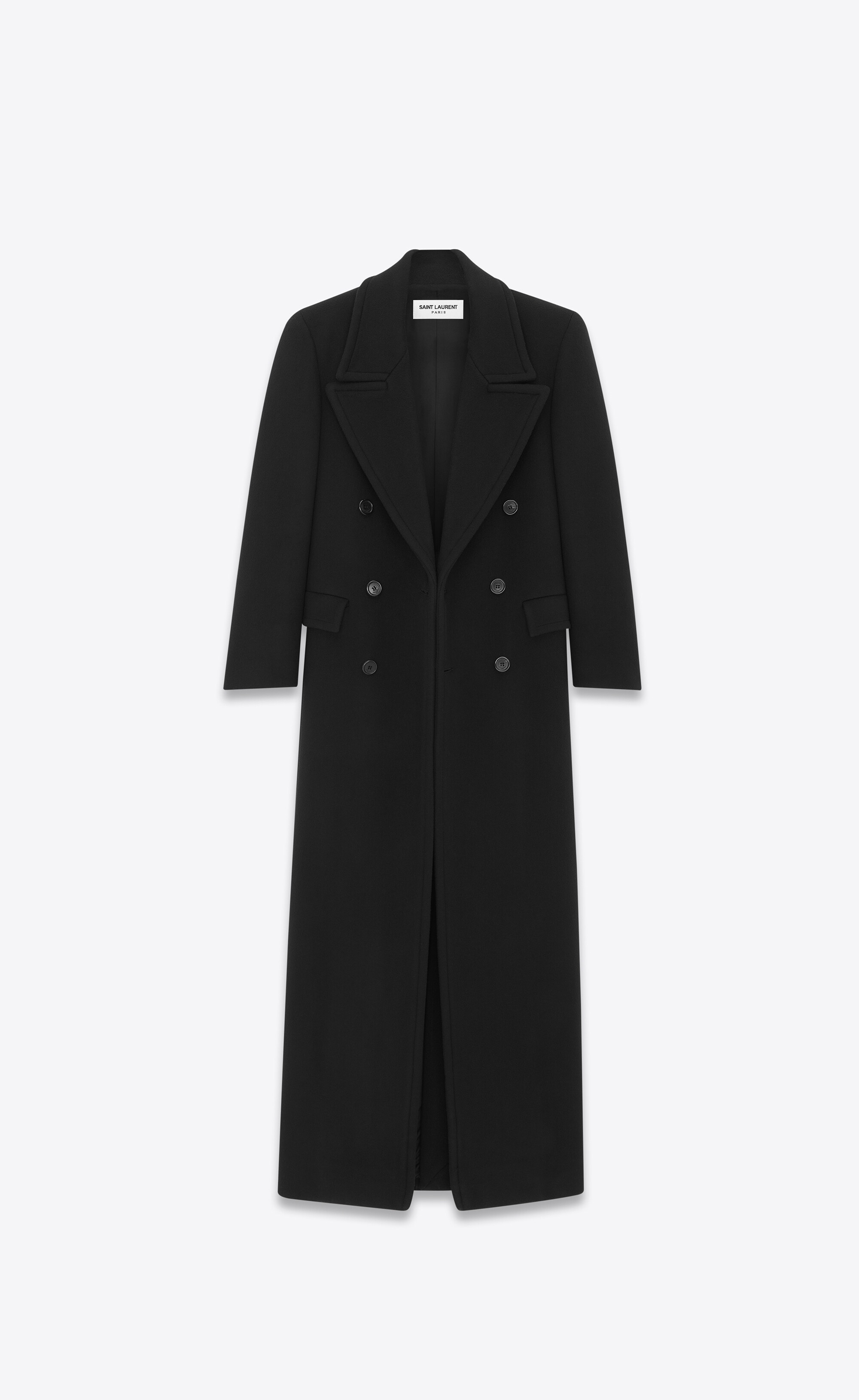 SAINT LAURENT oversized coat in wool - 749162Y060R1005 | REVERSIBLE