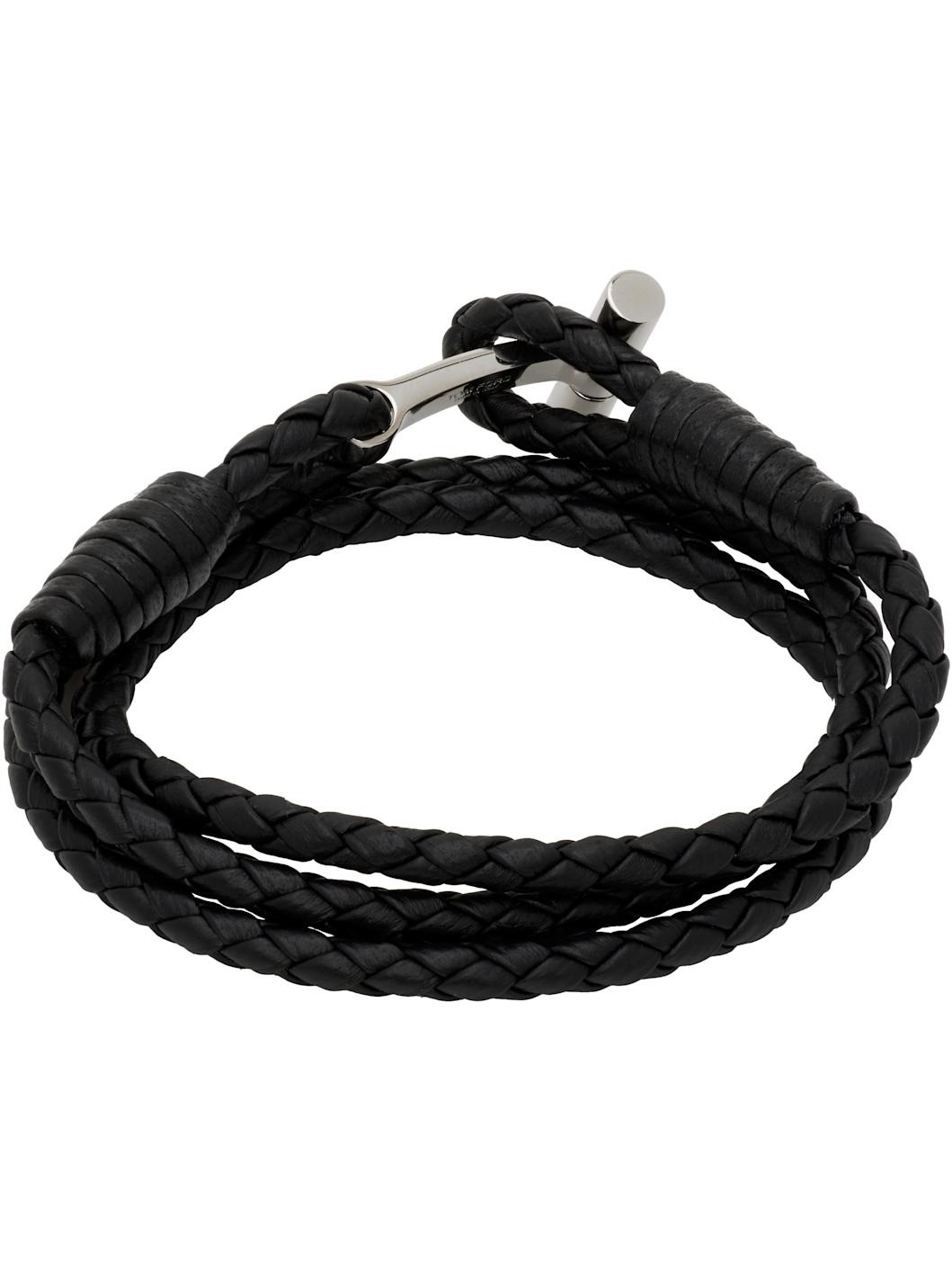 Braided Leather T Bracelet - 2
