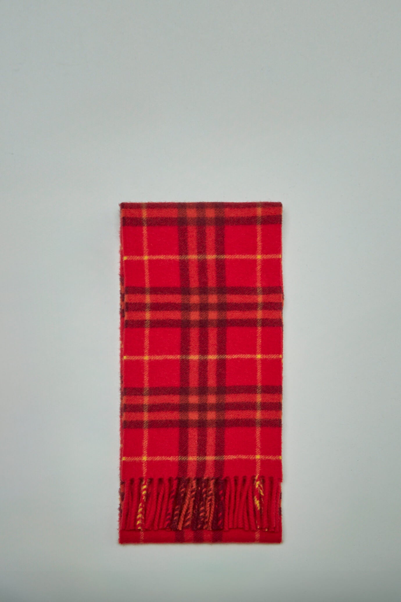 Narrow Check Cashmere Scarf - 1