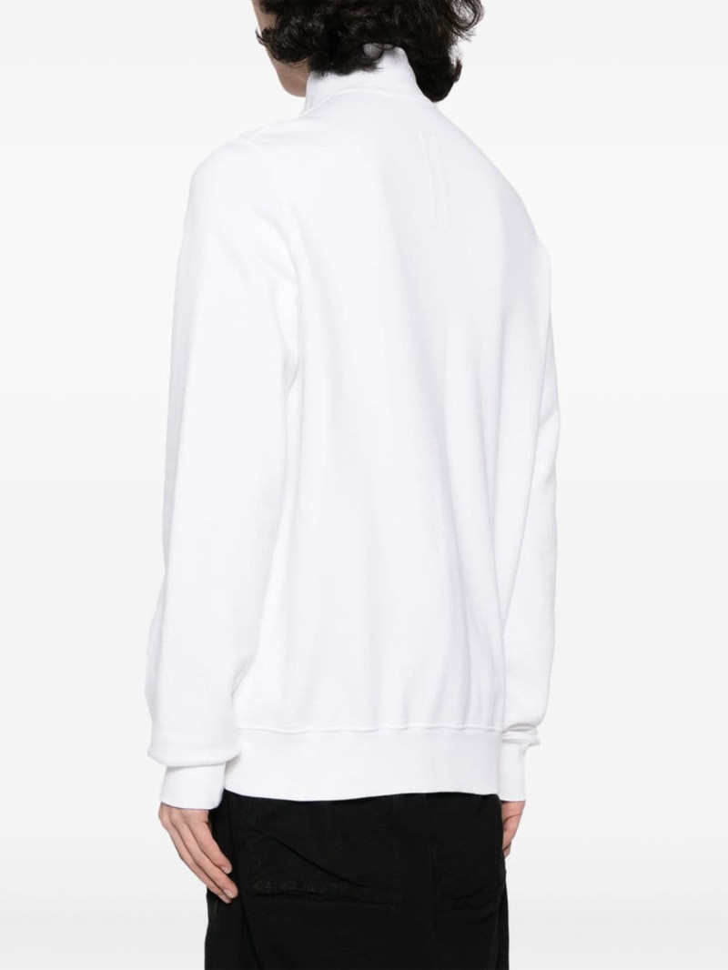 logo-embossed zip-front cotton jacket 4