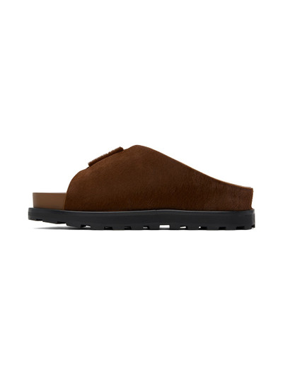 Jil Sander Brown Velcro Sandals outlook