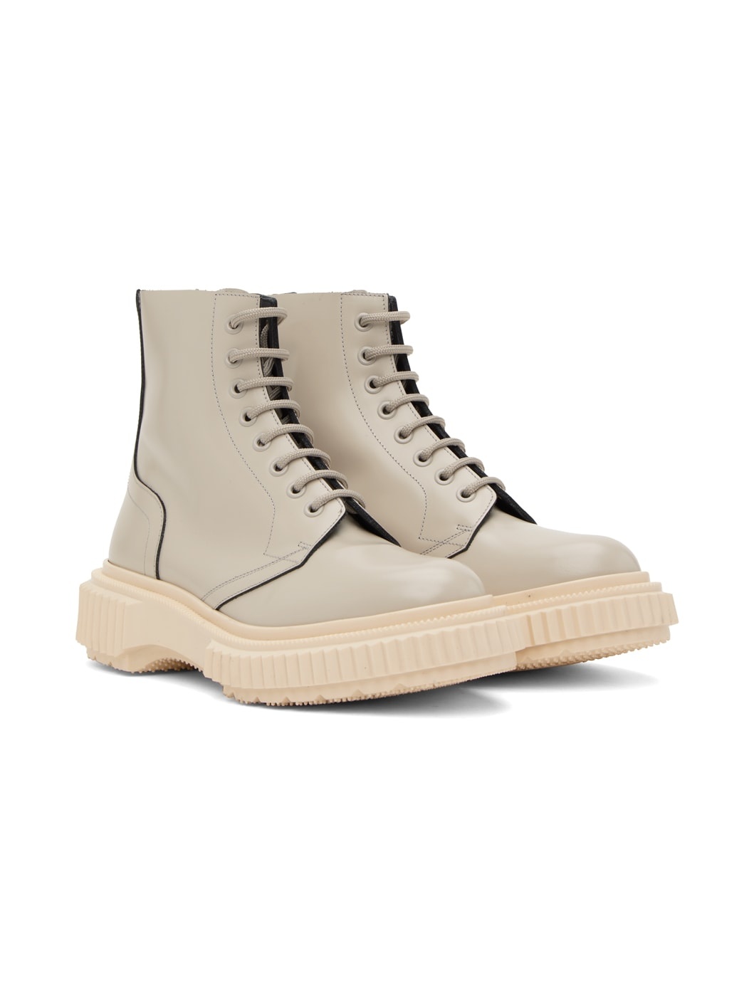Gray UNDERCOVER Edition Type 196 Lace-Up Boots - 4