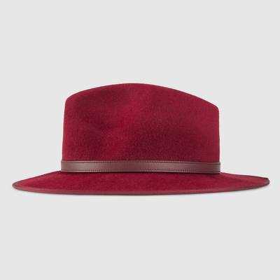 GUCCI Felt hat with leather detail outlook