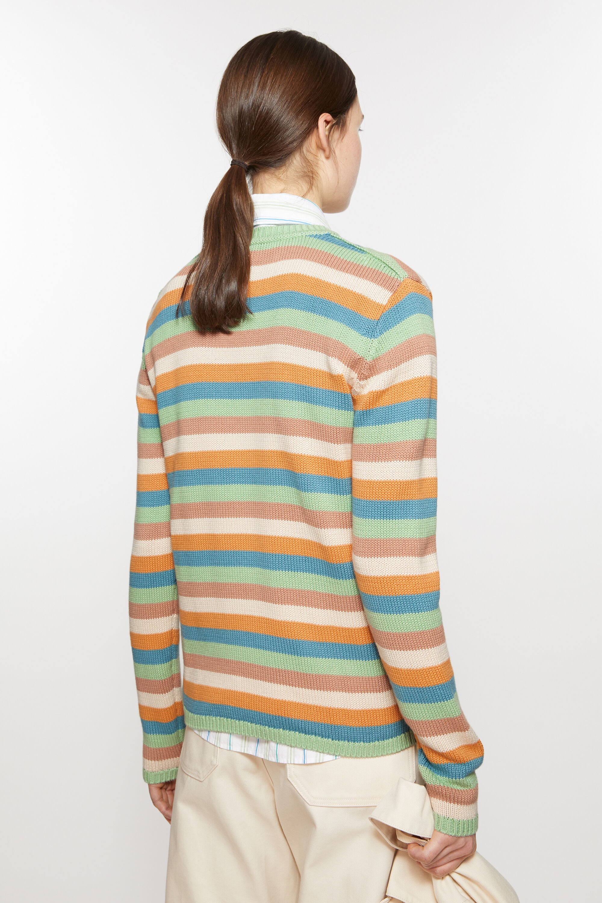 Crew neck sweater - Mint green/multi - 3