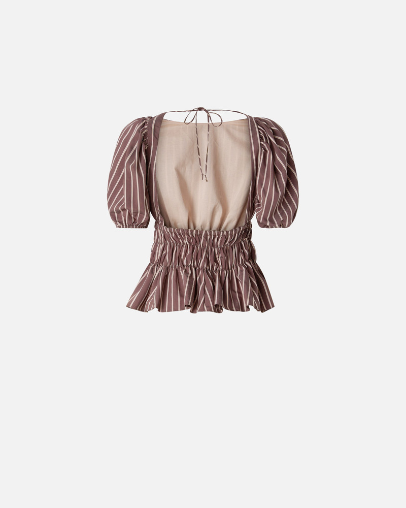 PINKO STRIPED CROPPED TOP WITH OPEN BACK outlook