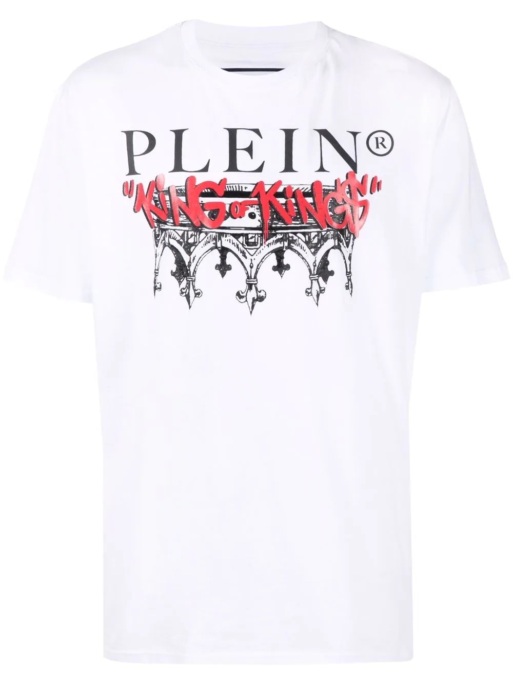 King Plein crew-neck cotton T-shirt - 1