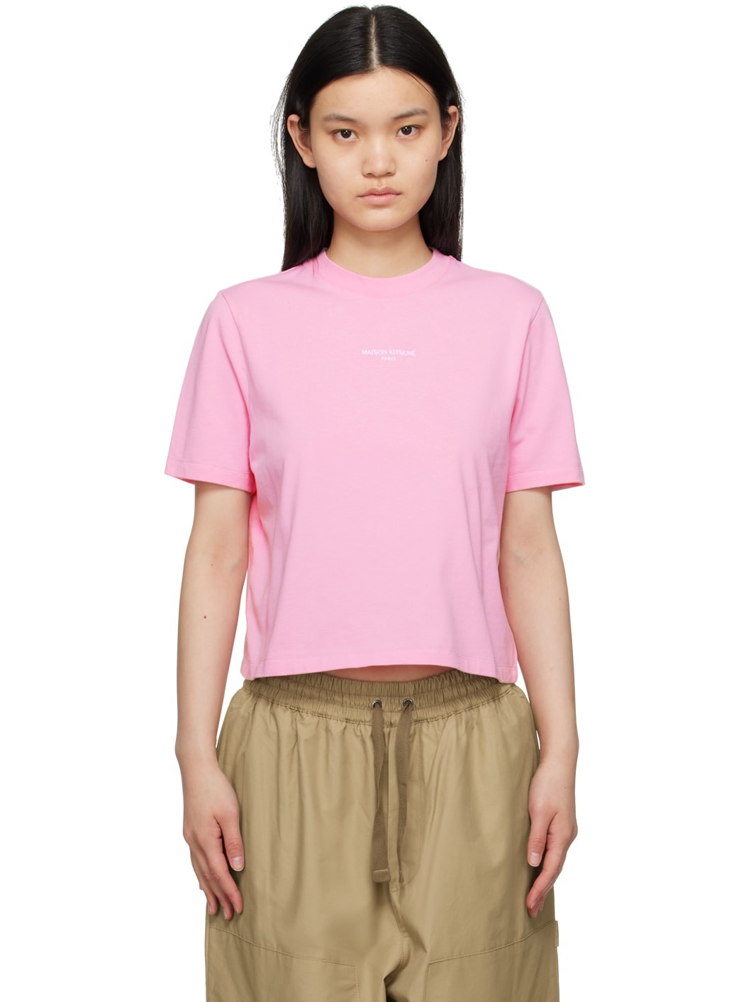 Pink Embroidered T-Shirt - 1