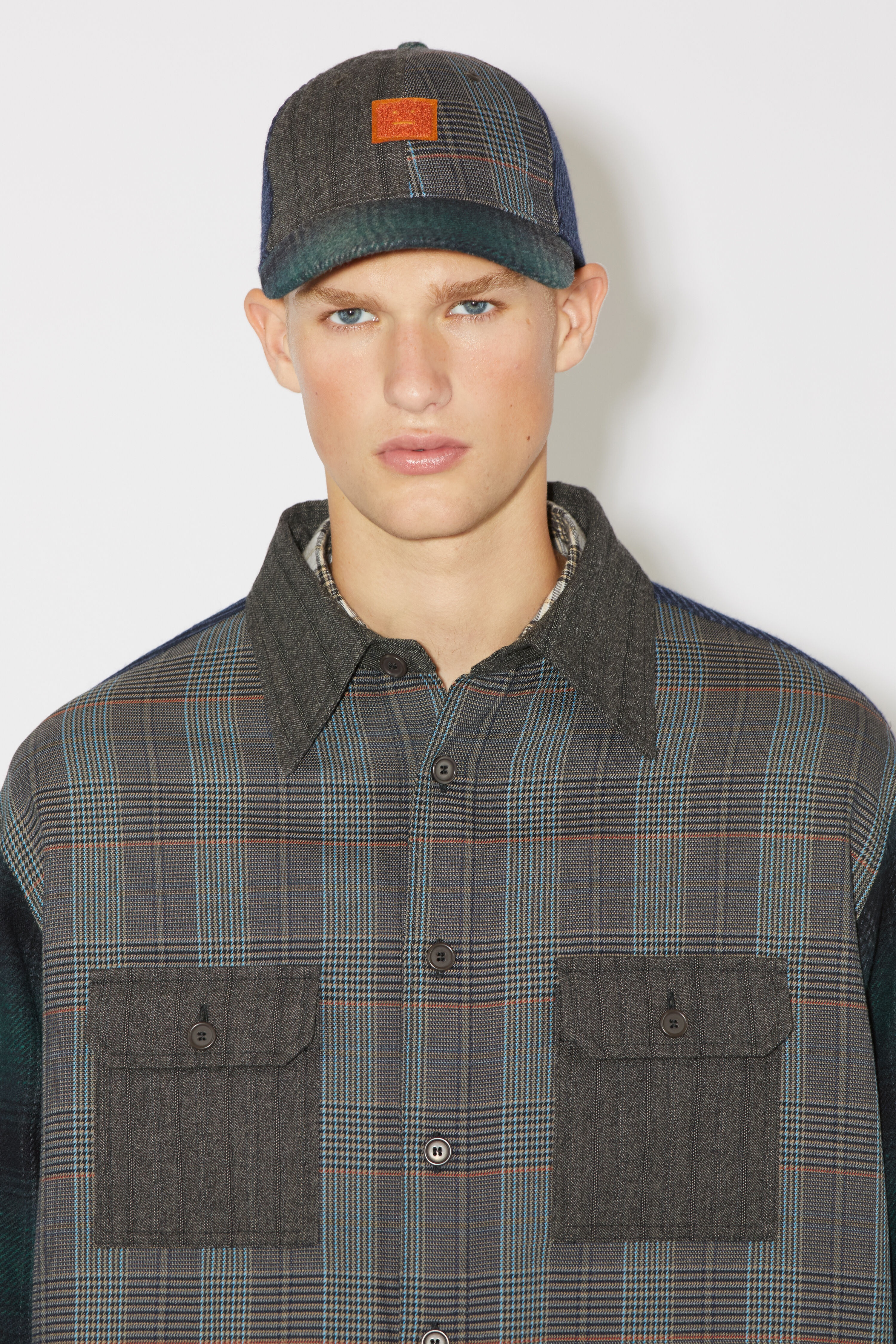 Patchwork shirt - Blue/green - 6