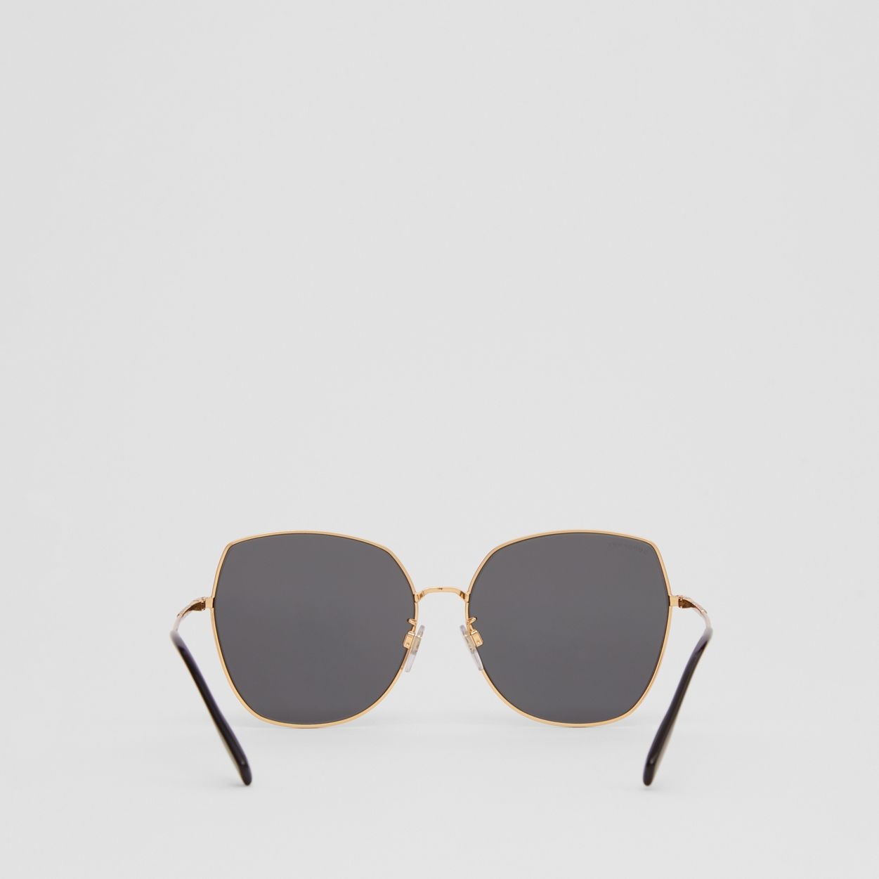 Icon Stripe Detail Square Frame Sunglasses - 5