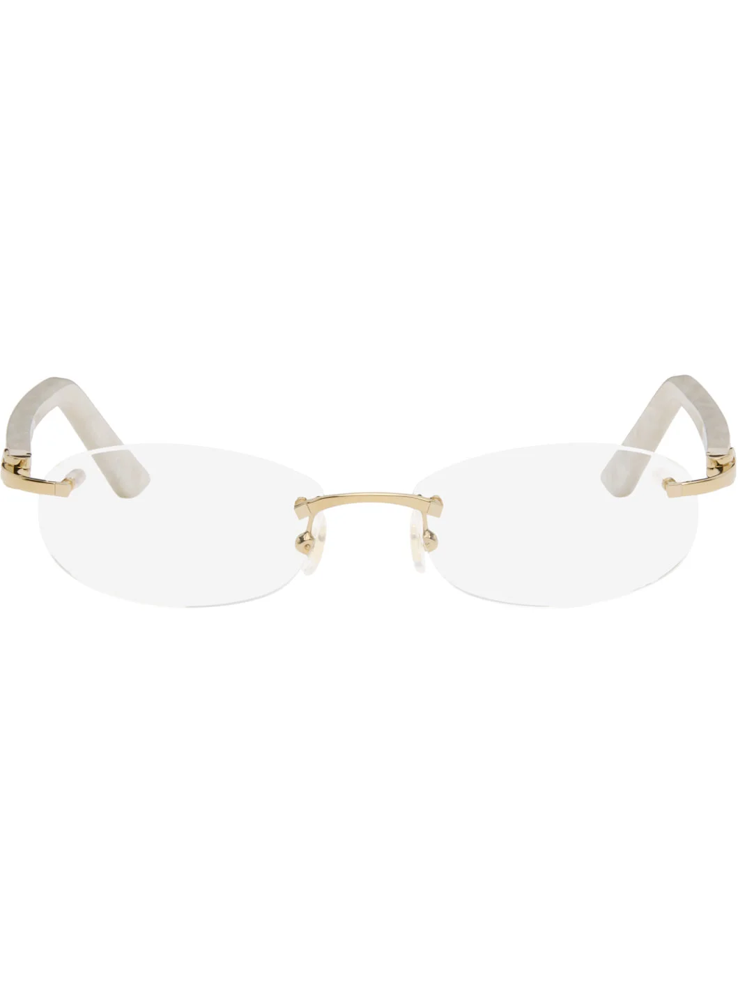 Gold Elongated C de Cartier Glasses - 1
