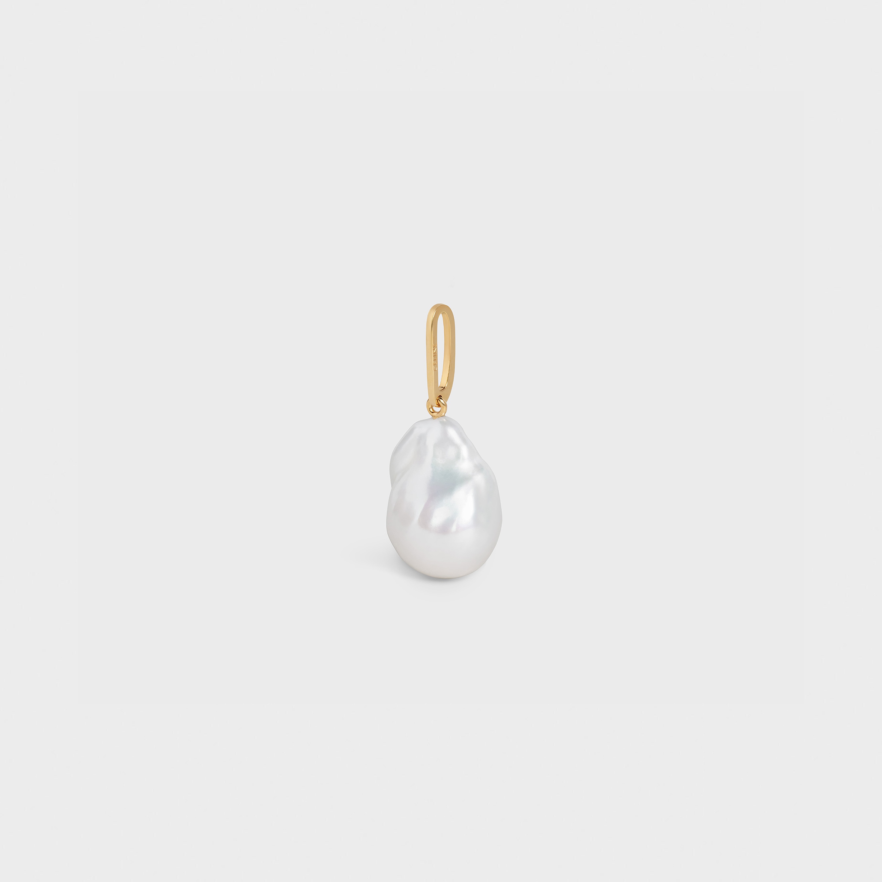 Celine Separables Baroque Pendant in Brass with Gold Finish and Cultured Pearl - 1