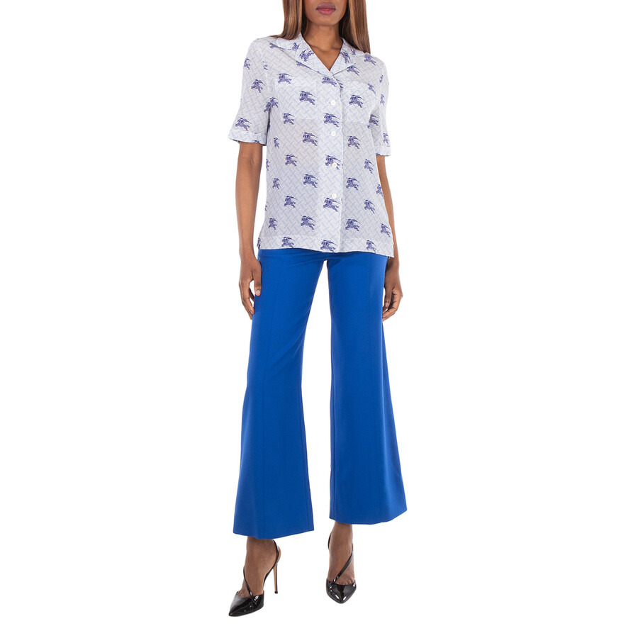 Burberry Tabi Ekd Monogram Silk Pyjama Shirt - 6