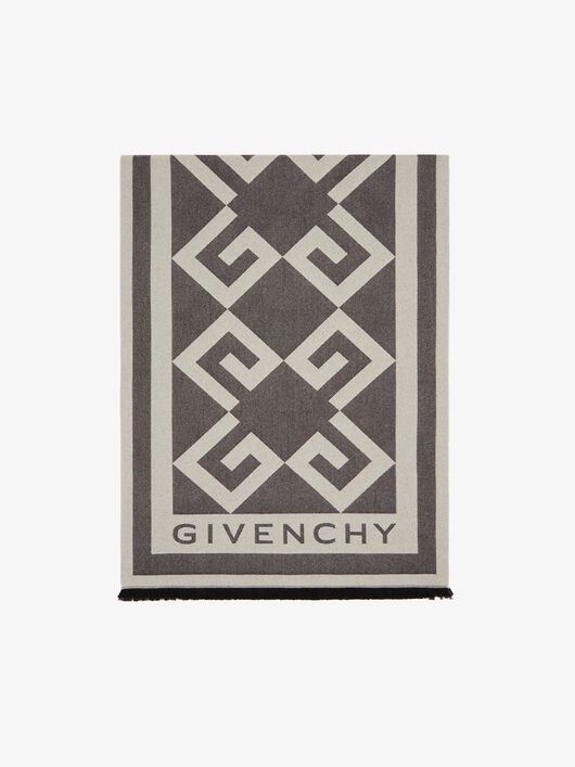 G MONOGRAM STOLE IN WOOL AND CASHMERE - 9