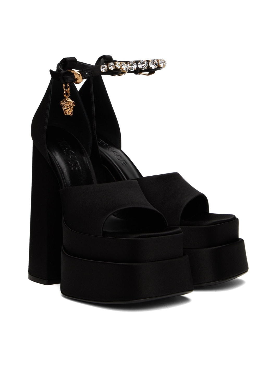 Black Aevitas Heeled Sandals - 4