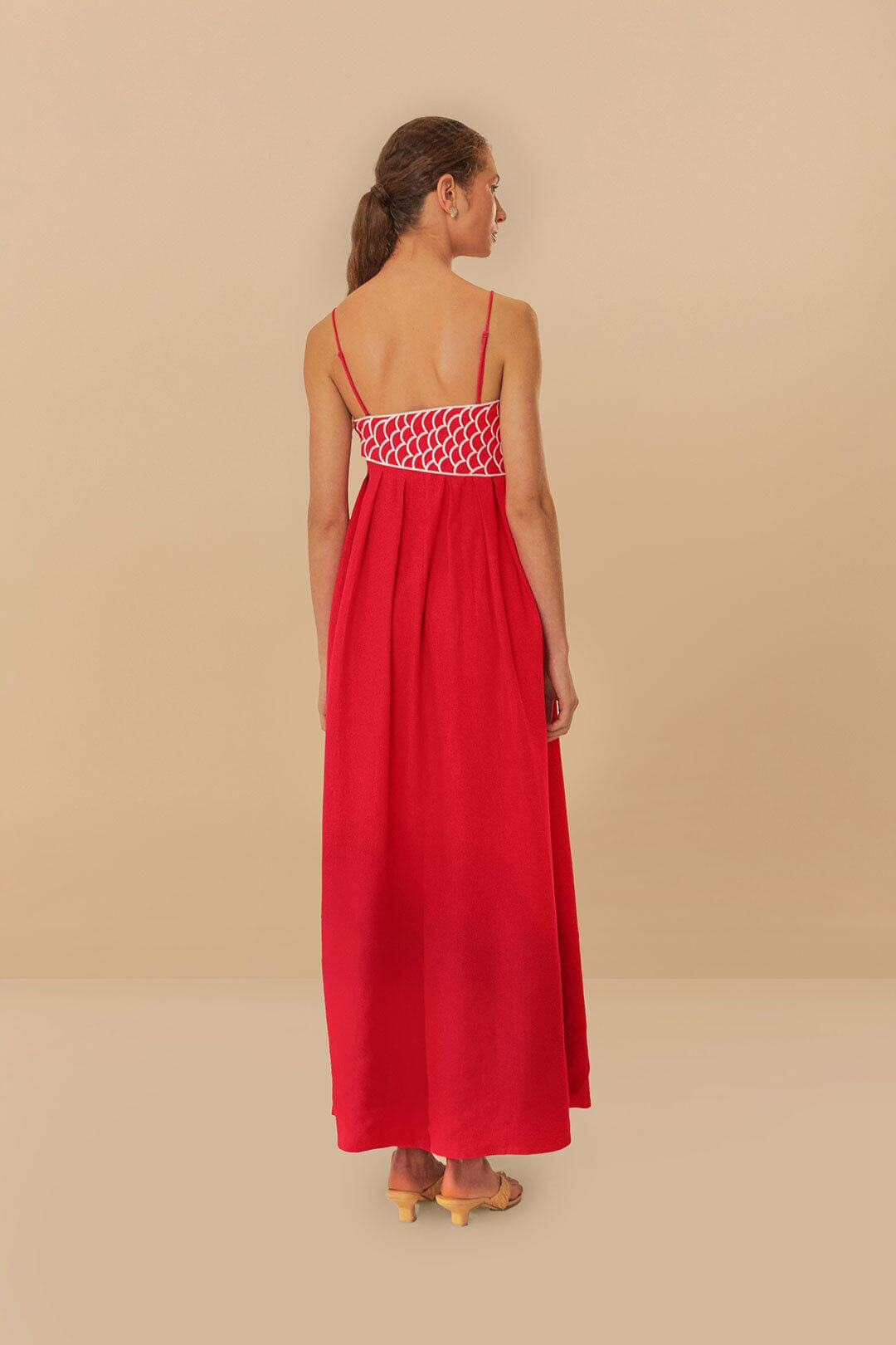 Red Fish Top Maxi Dress - 4