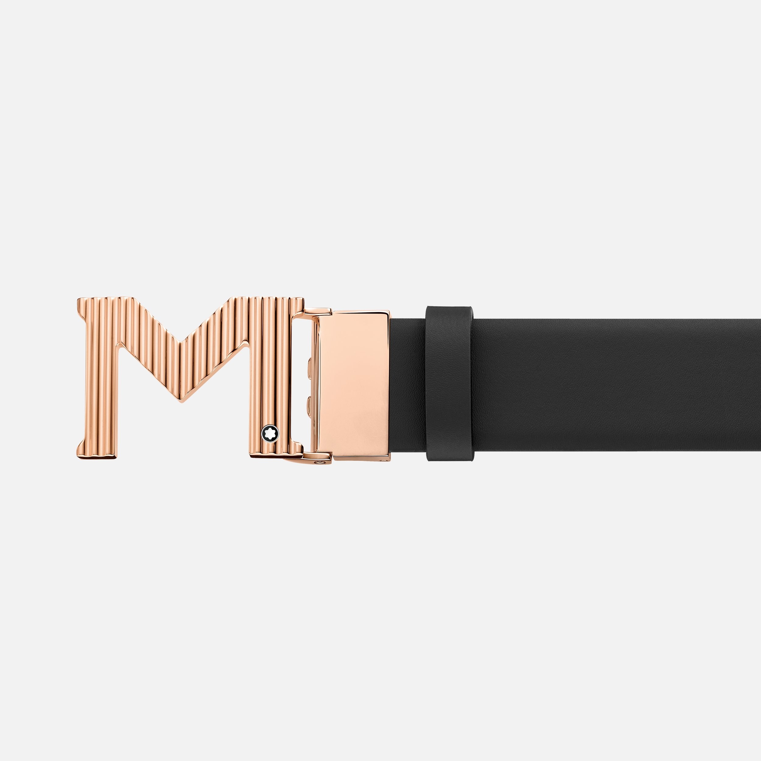 M buckle brown/black 35 mm reversible leather belt - 3