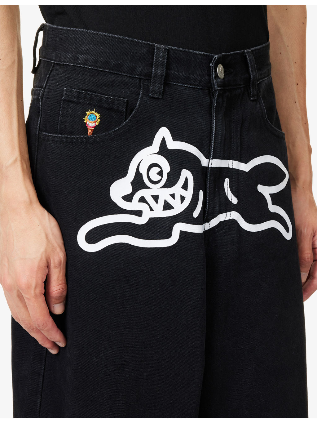 Running Dog Triple Scoop Wide-Leg Denim-Blend Jeans - 5