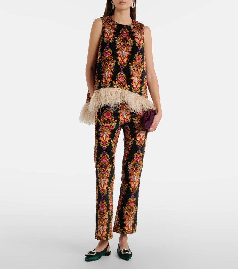 La DoubleJ 24/7 printed cropped cotton flared pants outlook
