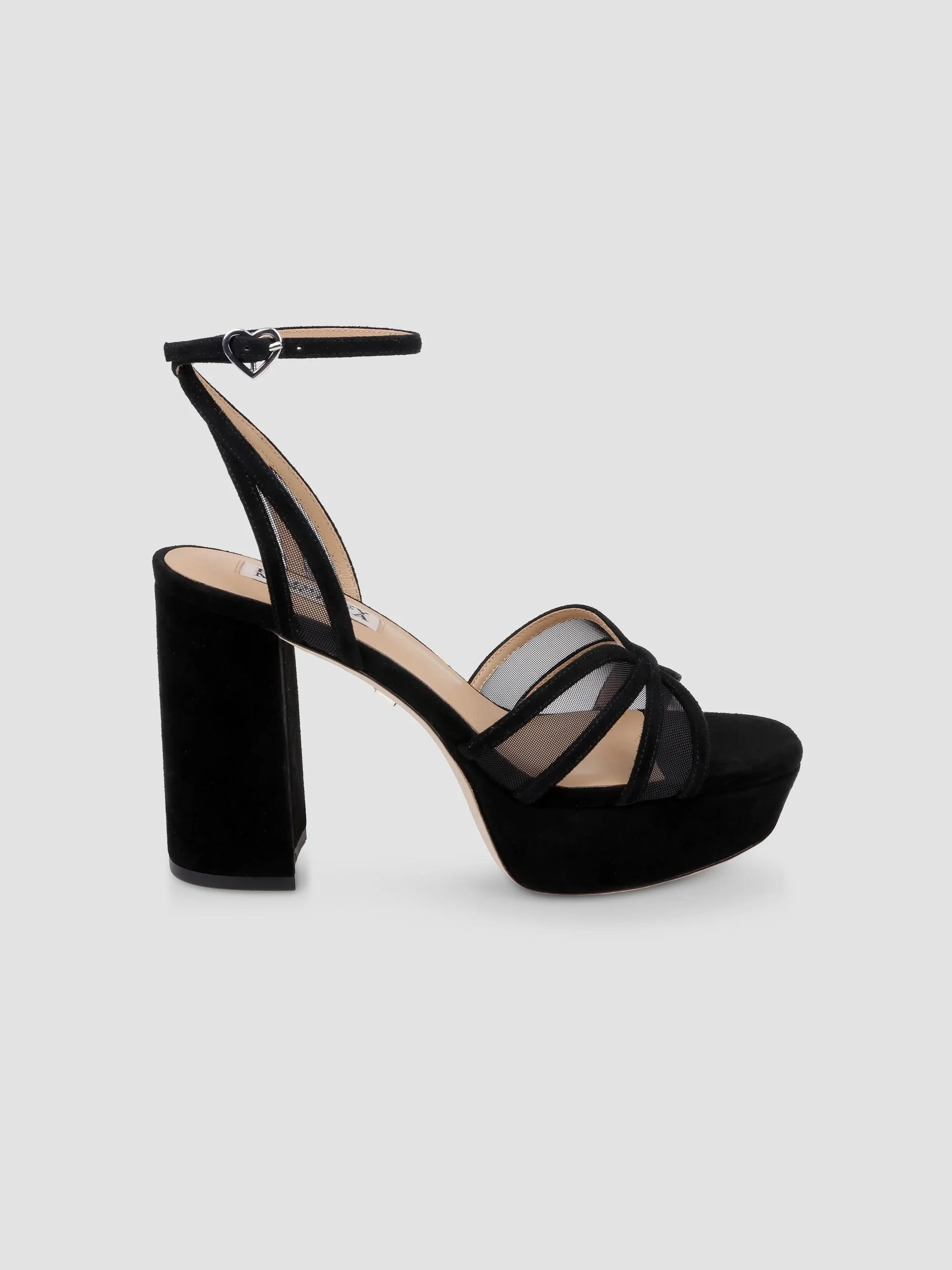 Women's Yohana 100MM Suede Sandals - Black Suede - 1