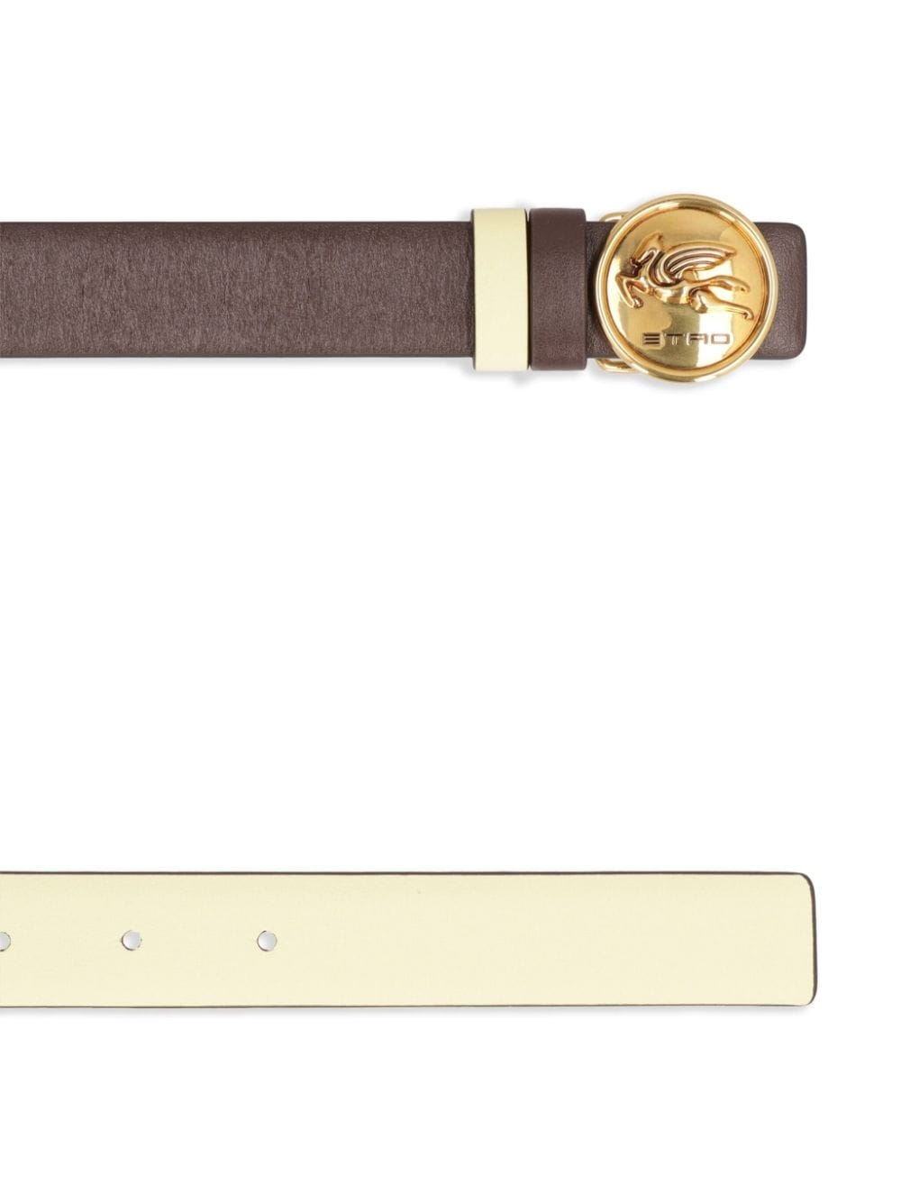 Pegaso-buckle reversible leather belt - 3