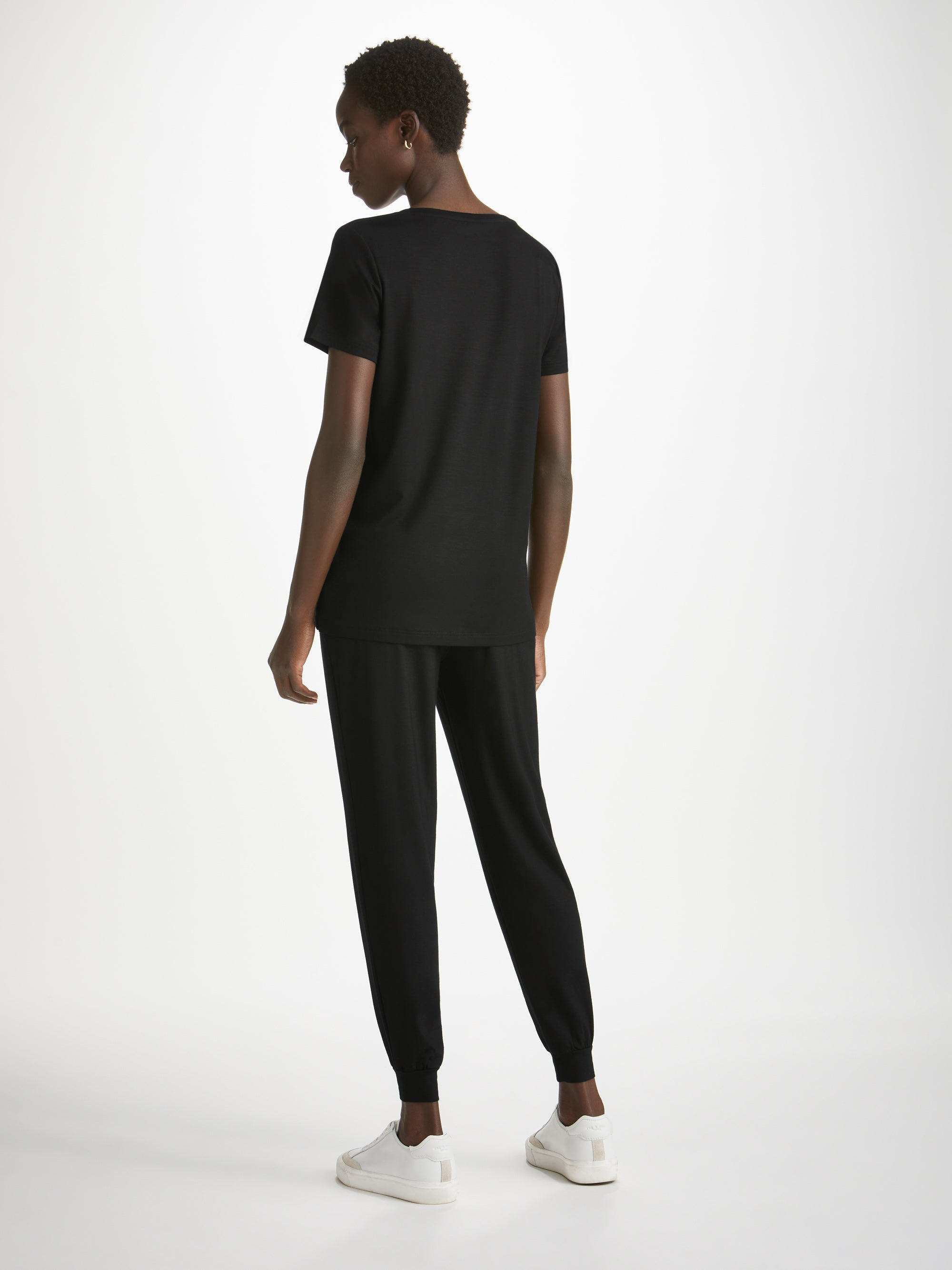 Women's Track Pants Basel Micro Modal Stretch Black - 6