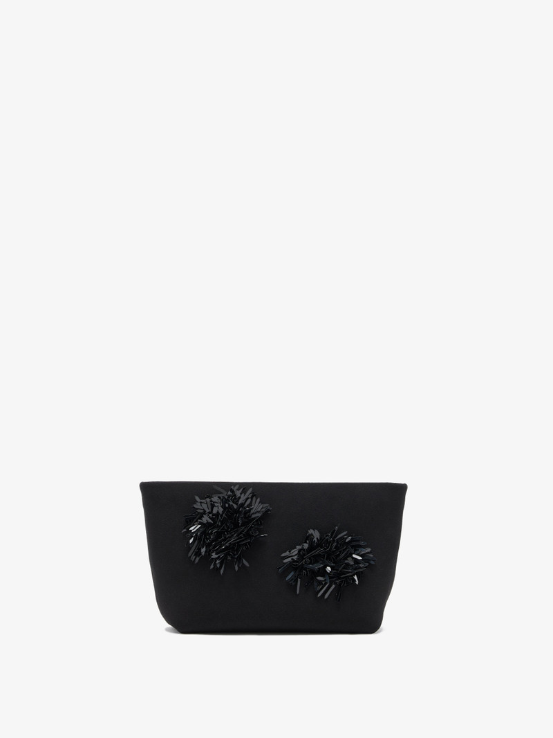 Bond Clutch in Embroidered Compact Crepe 1