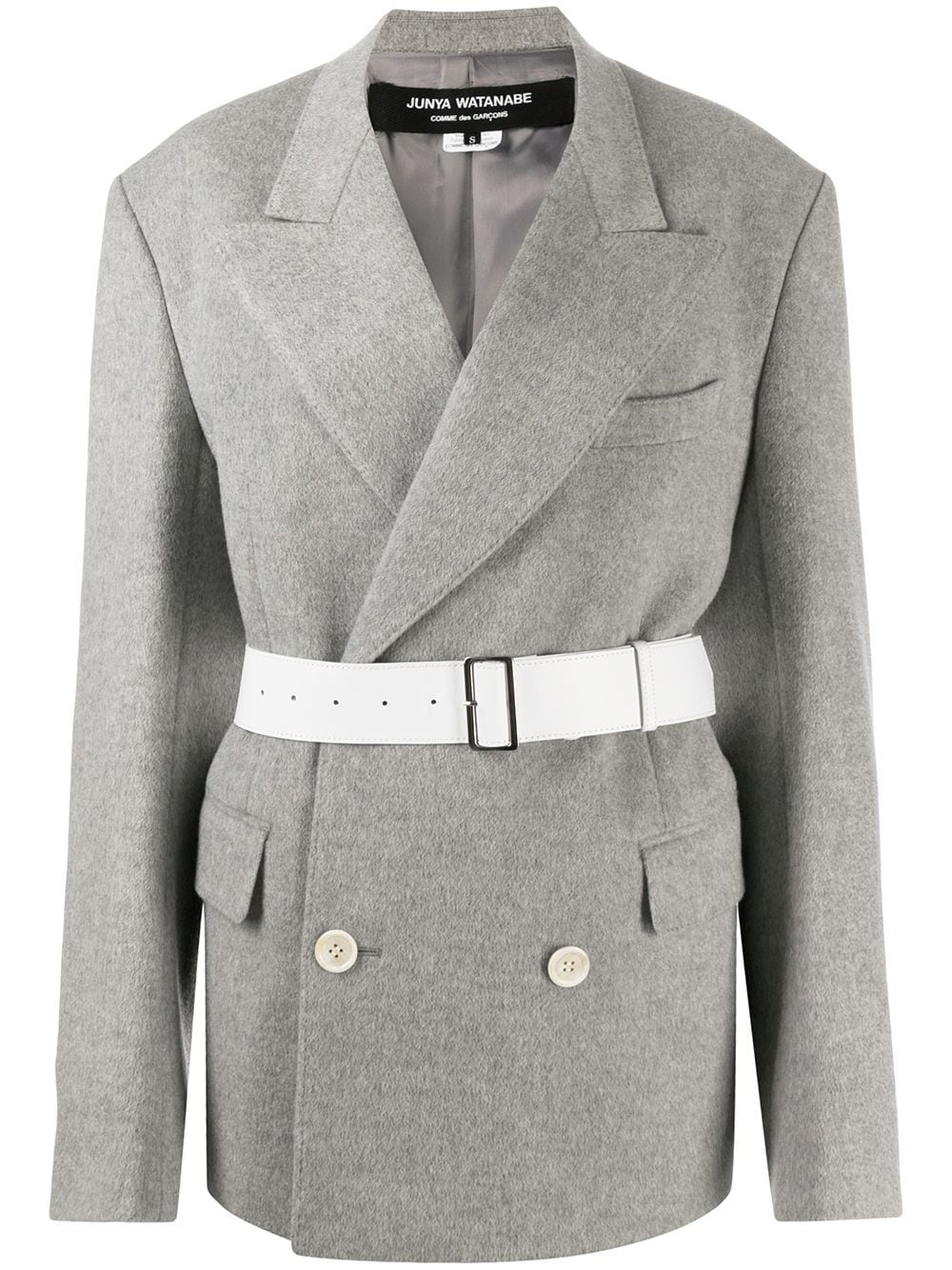 belted blazer coat - 1