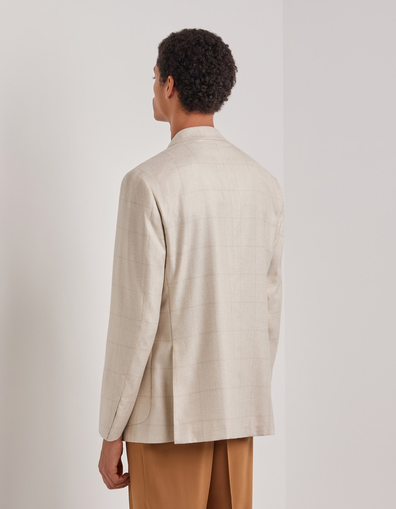 NAVY BLUE TRICOT-EFFECT COTTON JERSEY JACKET 149