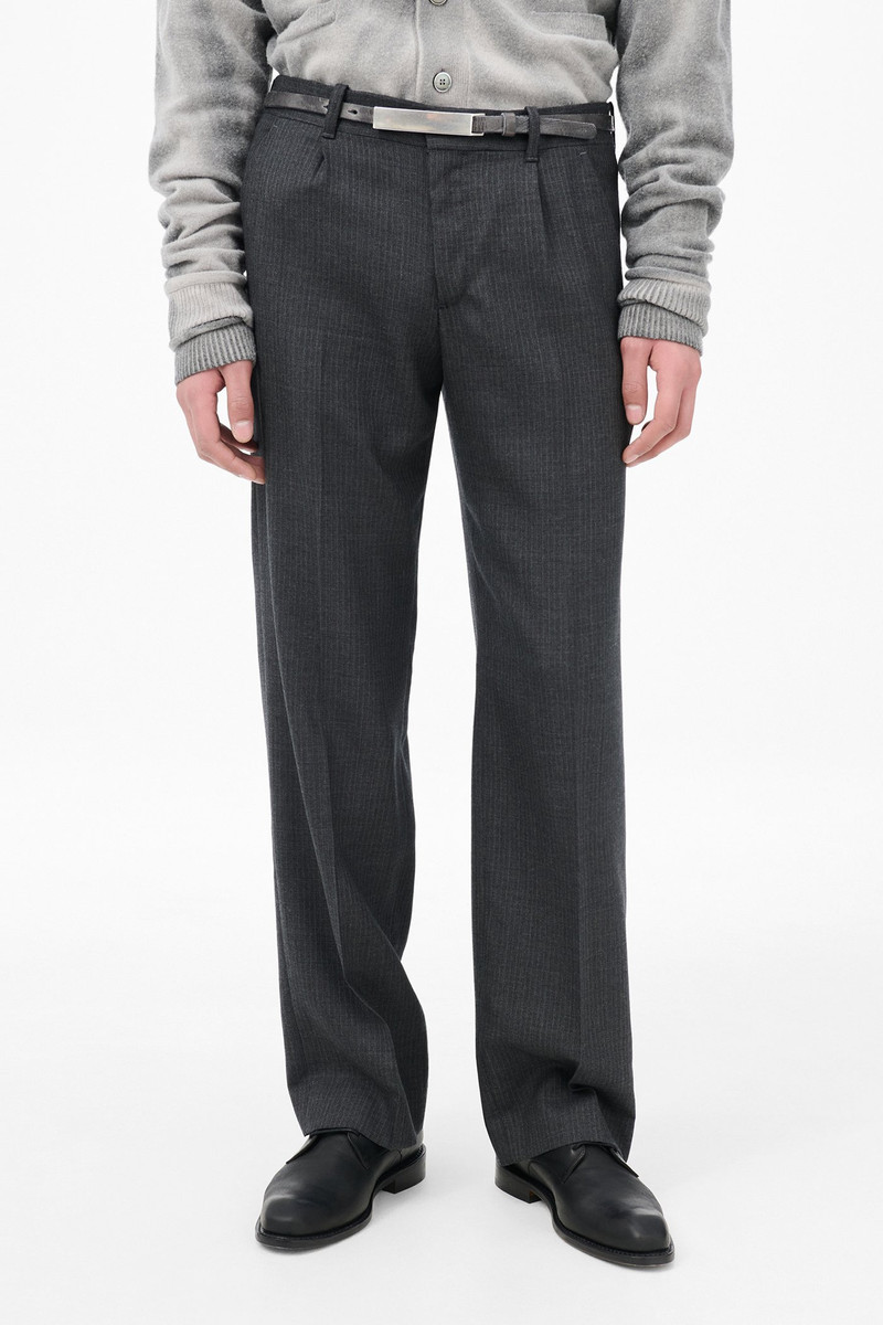 Slack Trouser Smoke Grey Micro Herringbone 3