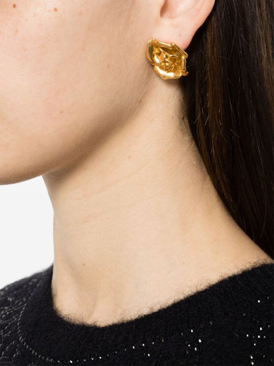 Blumarine logo-plaque polished-finish earrings outlook