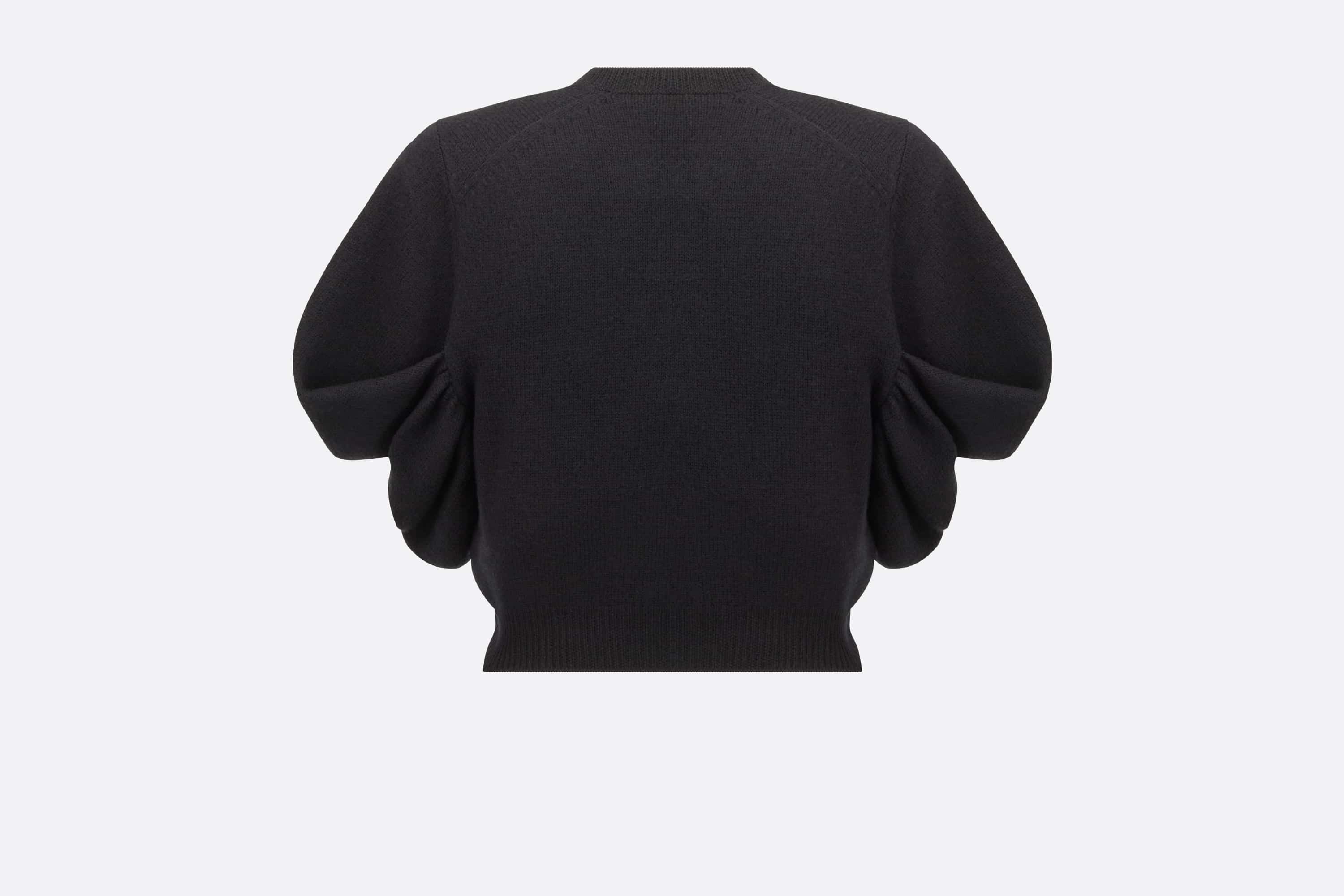 Short-Sleeved Draped Sweater - 2